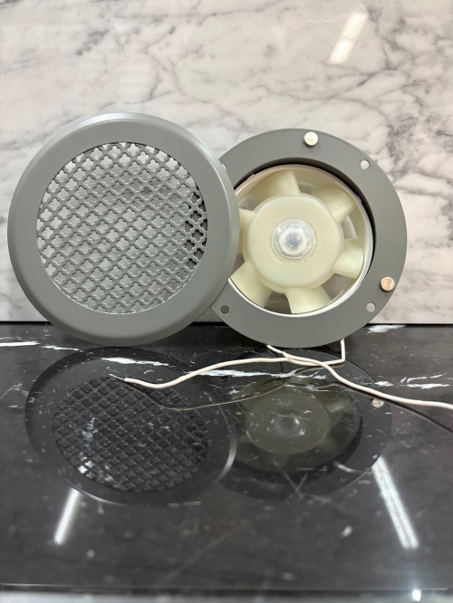 Диффузор на магнитах с вентилятором ТД100 серый орнамент фигурный 100 мм